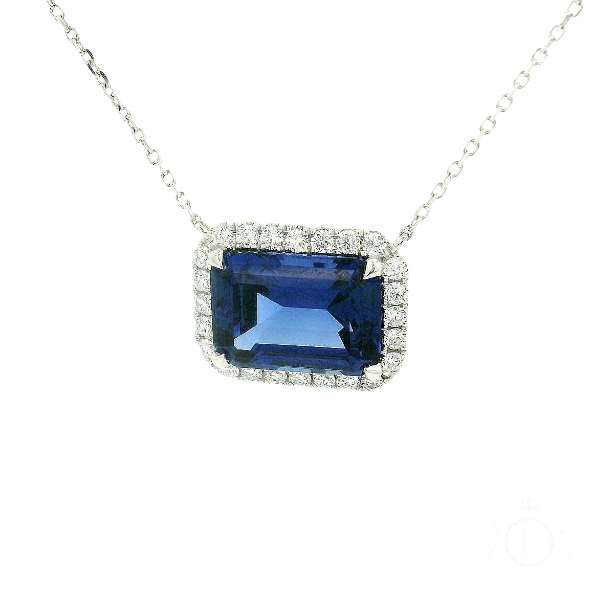 Emerald Sapphire Pendant for Sale