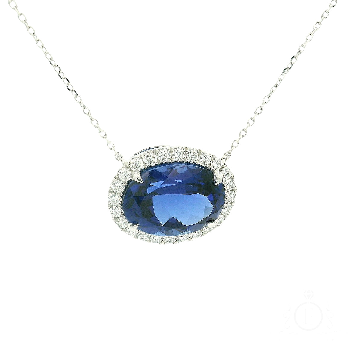 Oval Sapphire Pendant for Sale