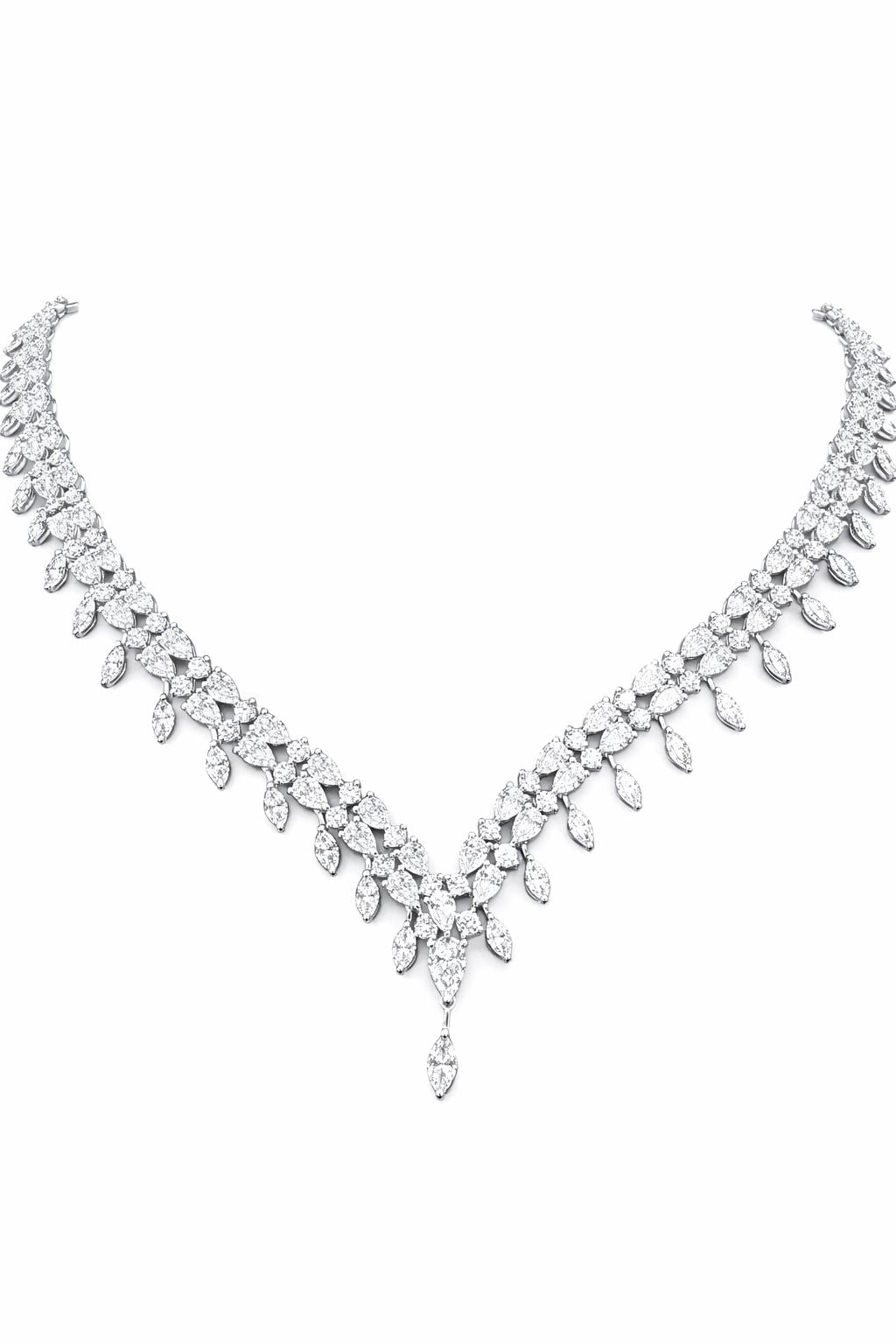Ethereal V-Contour Diamond Necklace