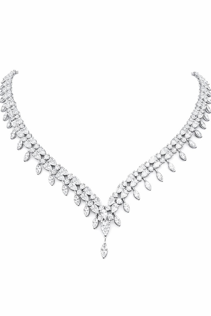 Ethereal V-Contour Diamond Necklace