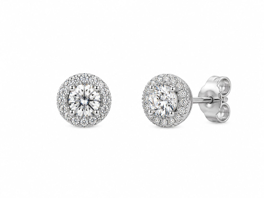 14K Gold Cluster Diamond Jacket Studs (2.23ctw)