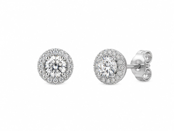 14K Gold Cluster Diamond Jacket Studs (2.23ctw)