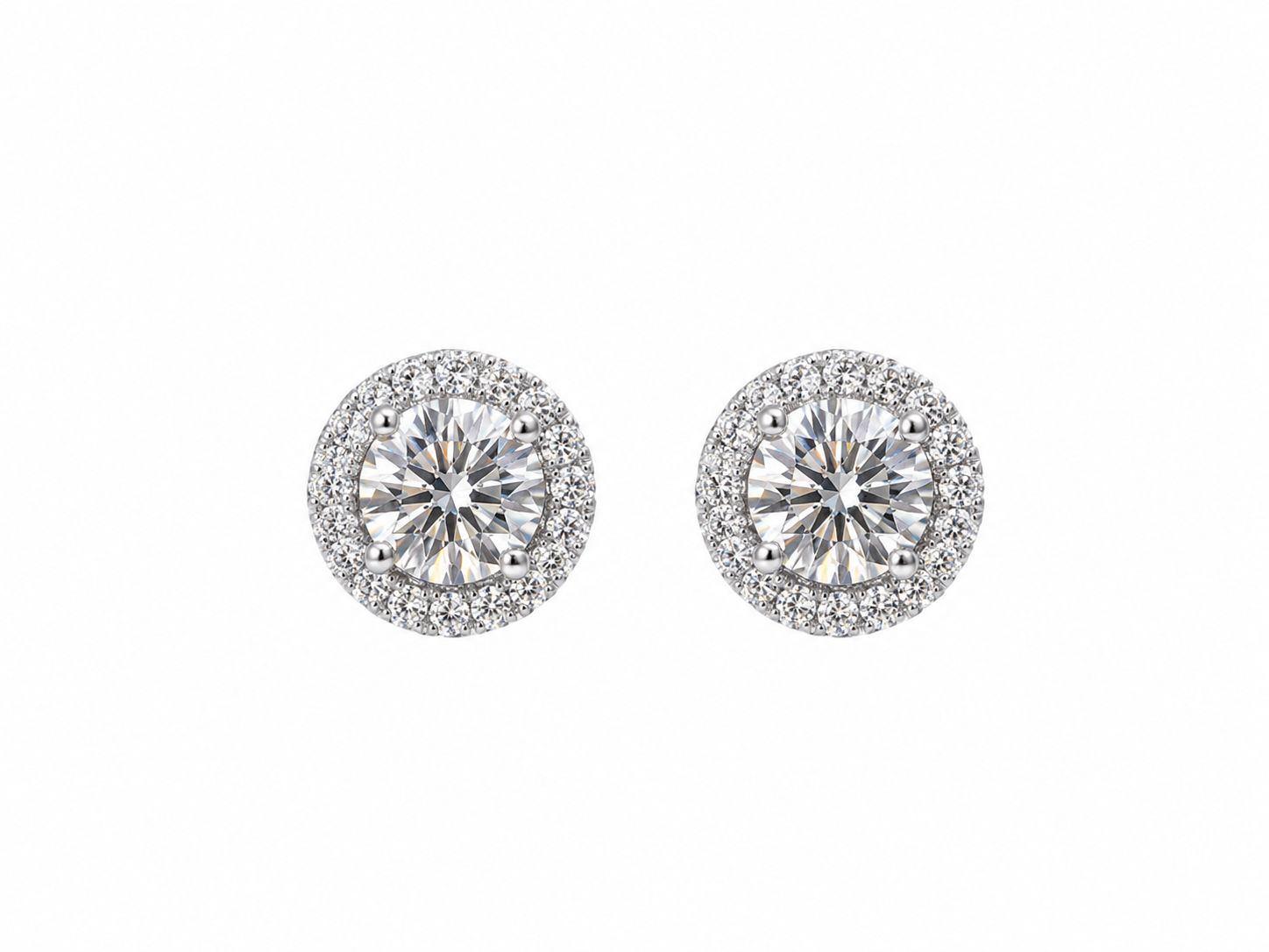 14k Gold Cluster Diamond Jacket Studs (4.86ctw)