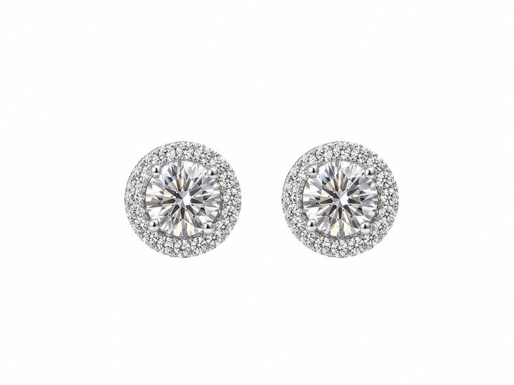 14k Gold Cluster Diamond Jacket Studs (4.86ctw)
