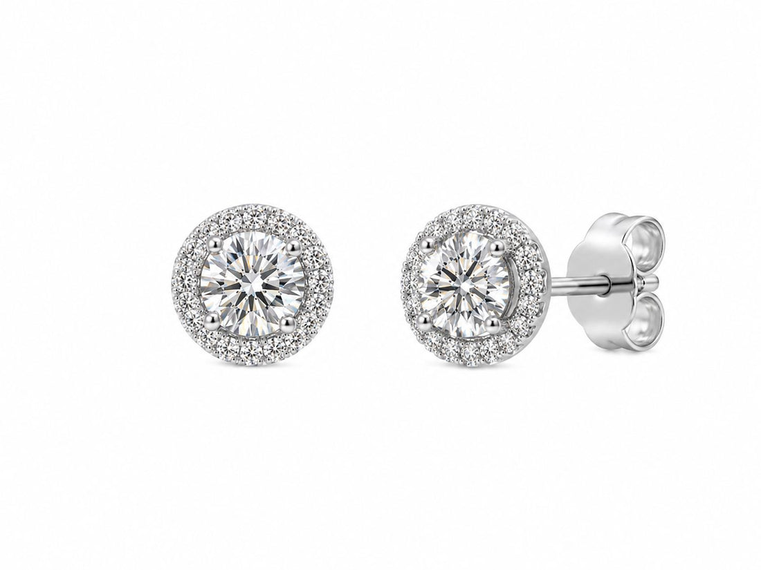14k Gold Cluster Diamond Jacket Studs (3.78ctw)