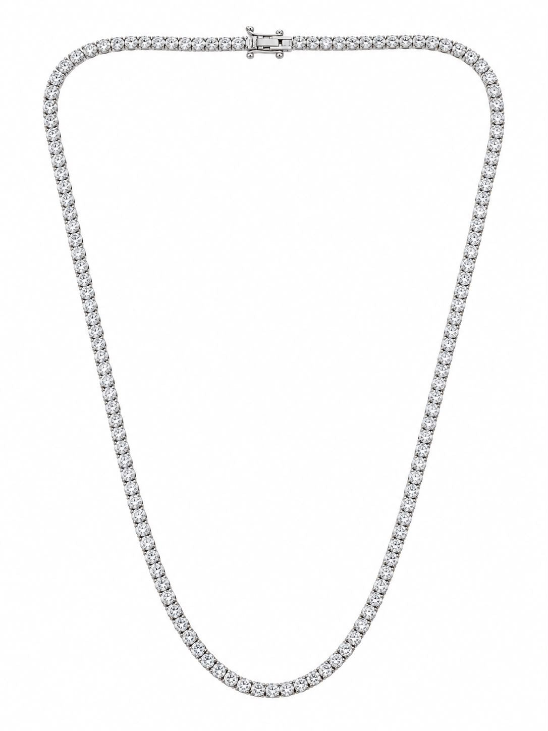14k White Gold Diamond Tennis Necklace (7.70ctw)