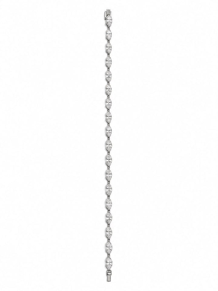 14k White Gold Marquise Shape Lab Grown Diamond Bracelet