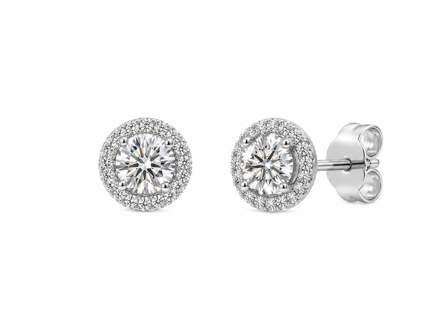 14k Gold Cluster Diamond Jacket Studs (4.86ctw)