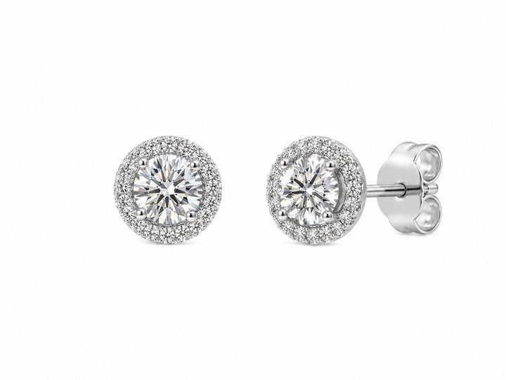 14k Gold Cluster Diamond Jacket Studs (4.86ctw)