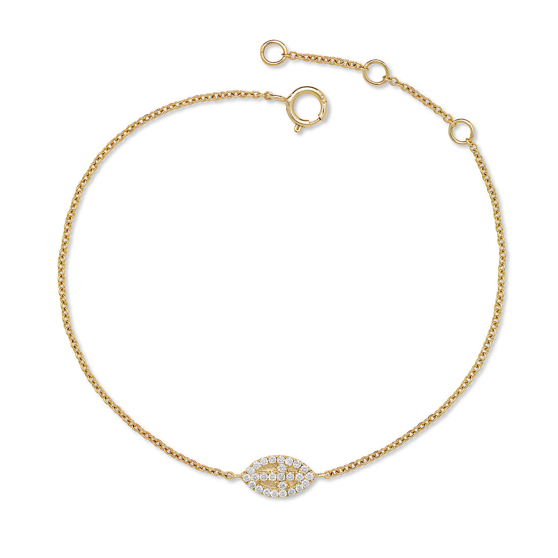 14K Rose Gold Evil Eye Bracelet