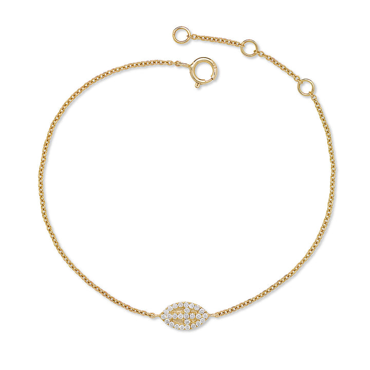 14K Rose Gold Evil Eye Bracelet