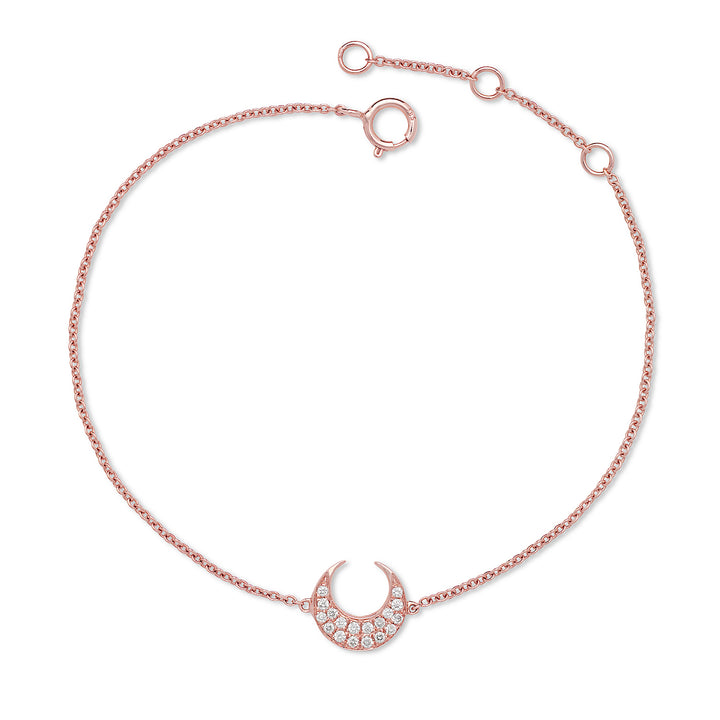 14K Rose Gold Halfmoon Bracelet