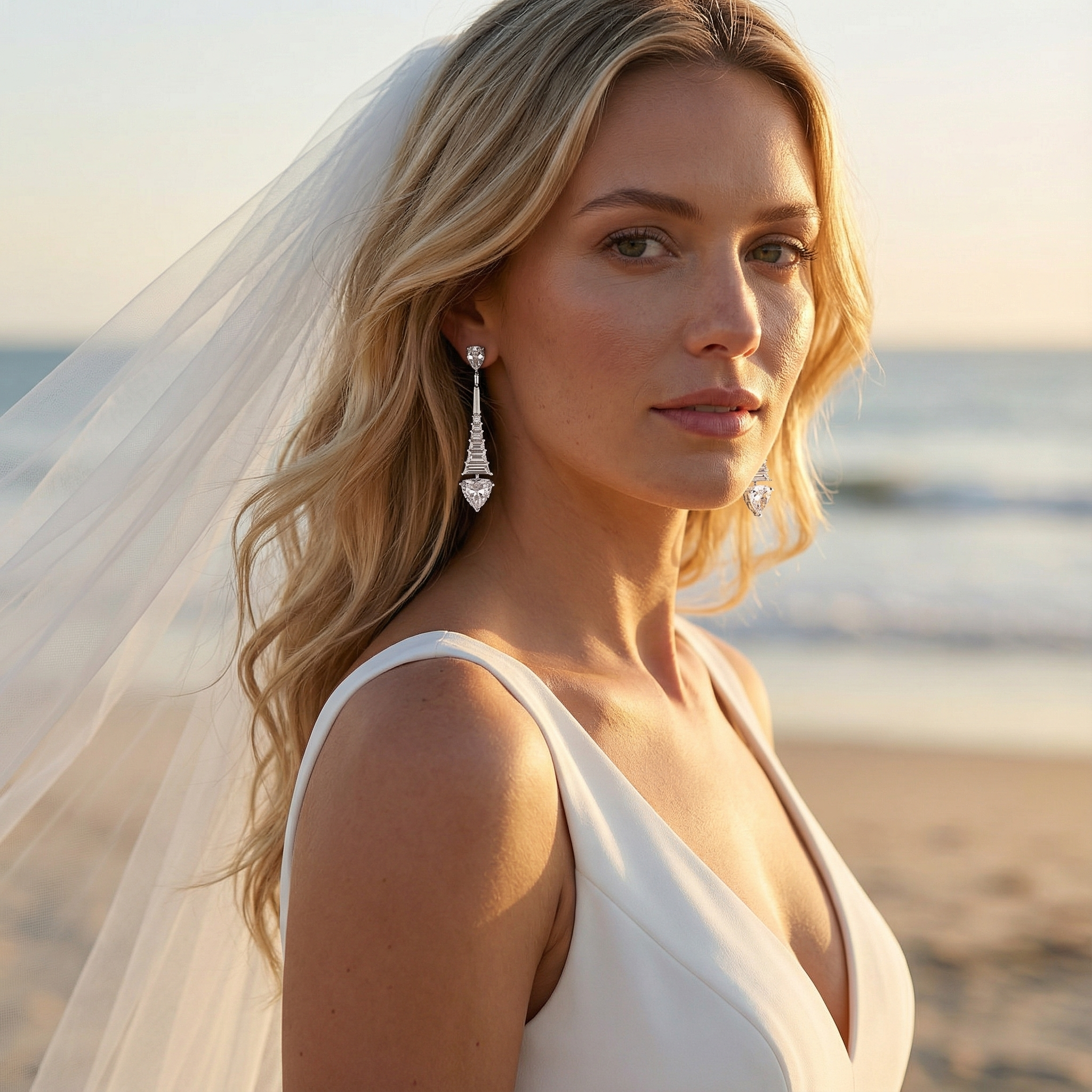 Bridal Lumière Diamond Drop Earrings