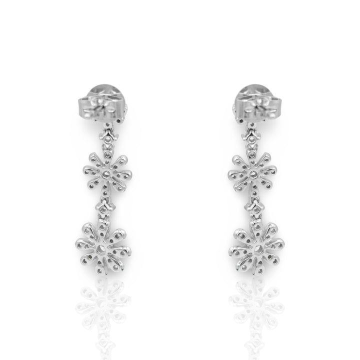 Graduated Flower Drop Earrings - Elgrissy Diamonds