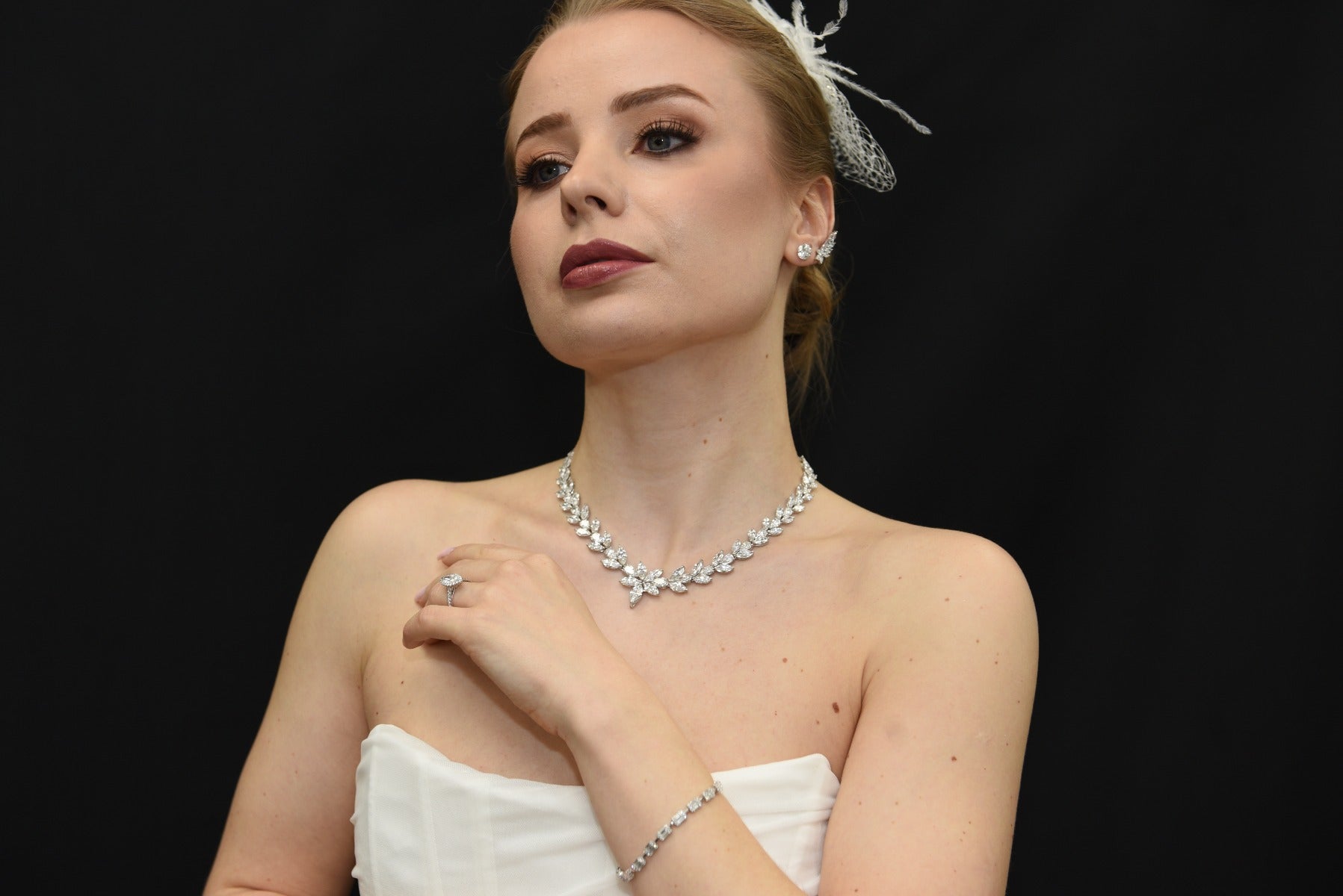 Flower Statement Diamonds Necklace - Elgrissy Diamonds