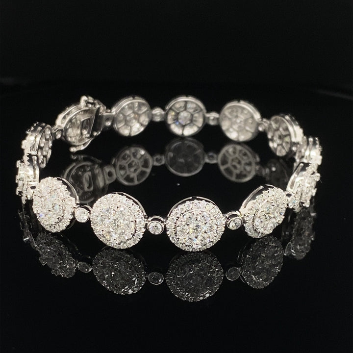 Halo Round Illusion Bracelet - Elgrissy Diamonds