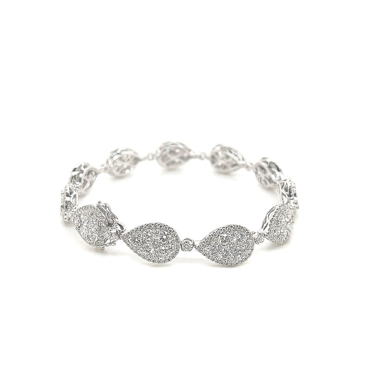 Halo Pear Illusion Bracelet - Elgrissy Diamonds