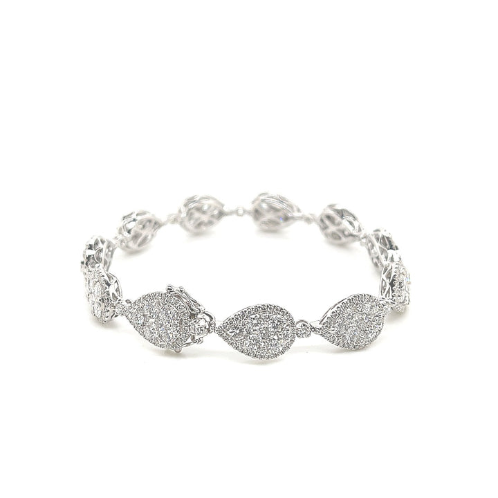 Halo Pear Illusion Bracelet - Elgrissy Diamonds