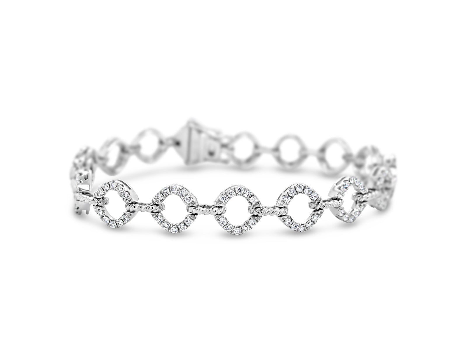 Link Chain Diamond Bracelet - Elgrissy Diamonds
