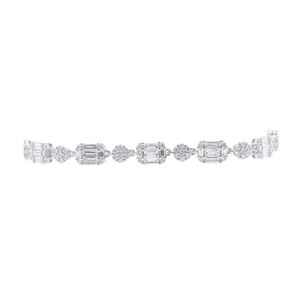 Diamond Bracelet with Flowers