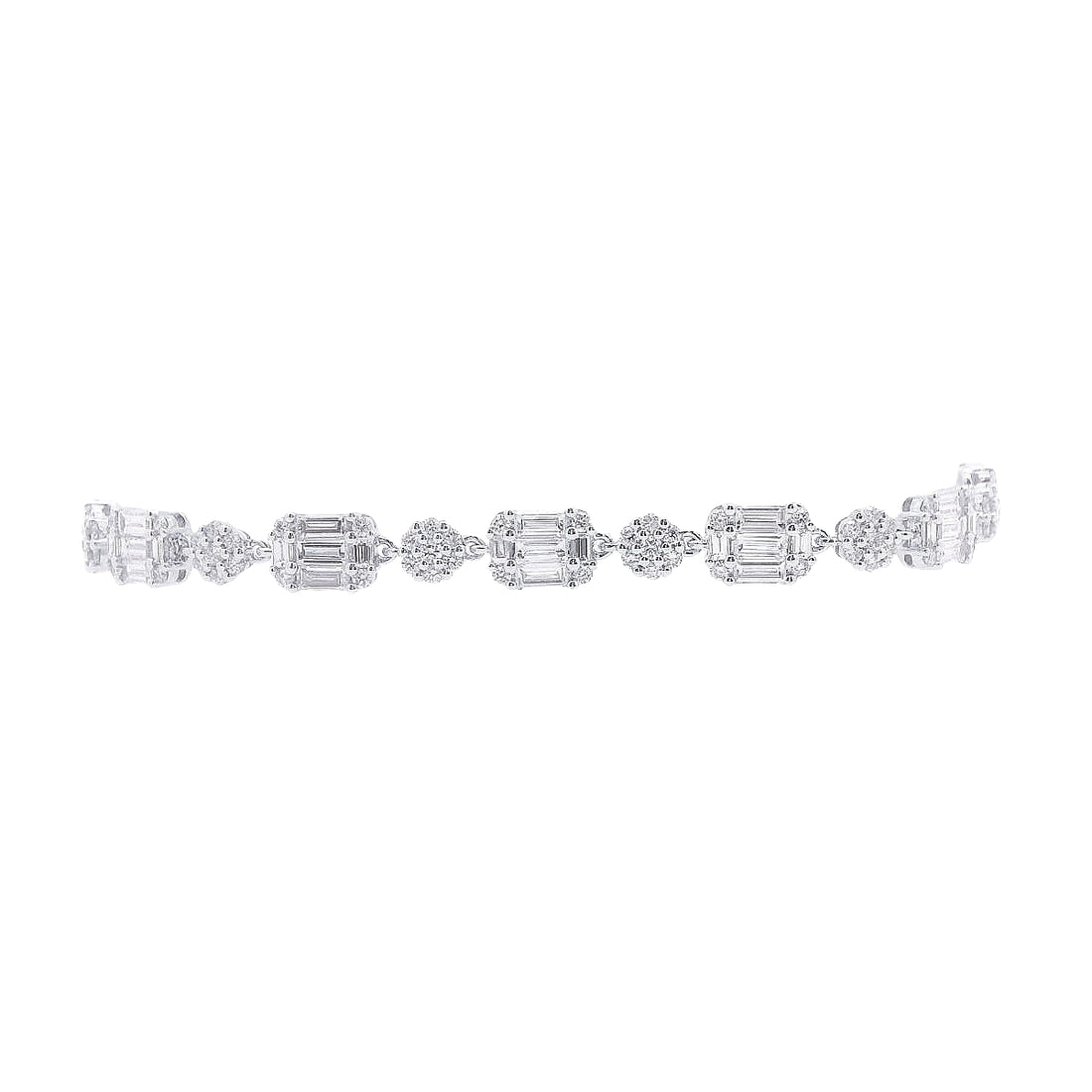 Diamond Bracelet with Flowers