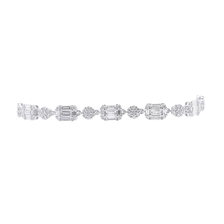 Diamond Bracelet with Flowers