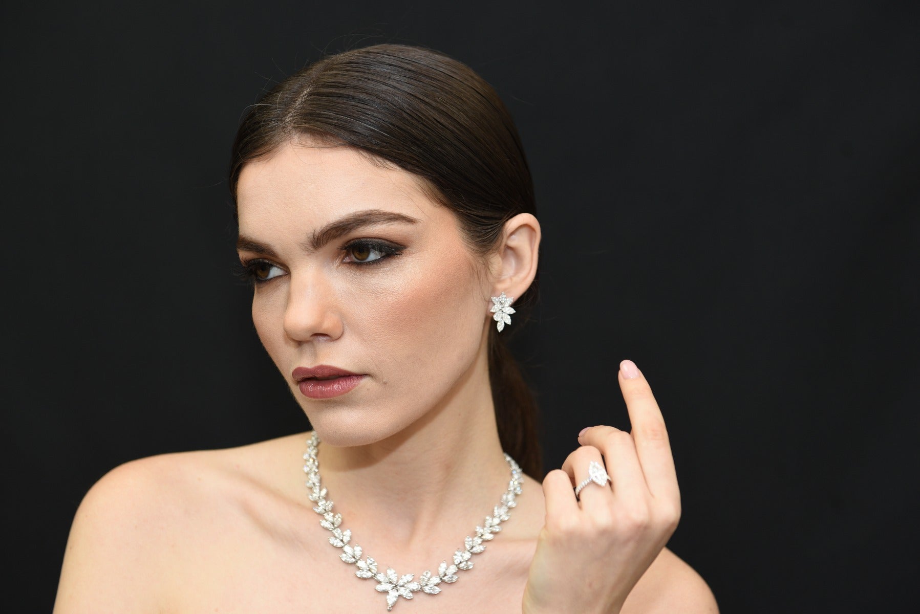 Flower Cluster Statement Earrings - Elgrissy Diamonds