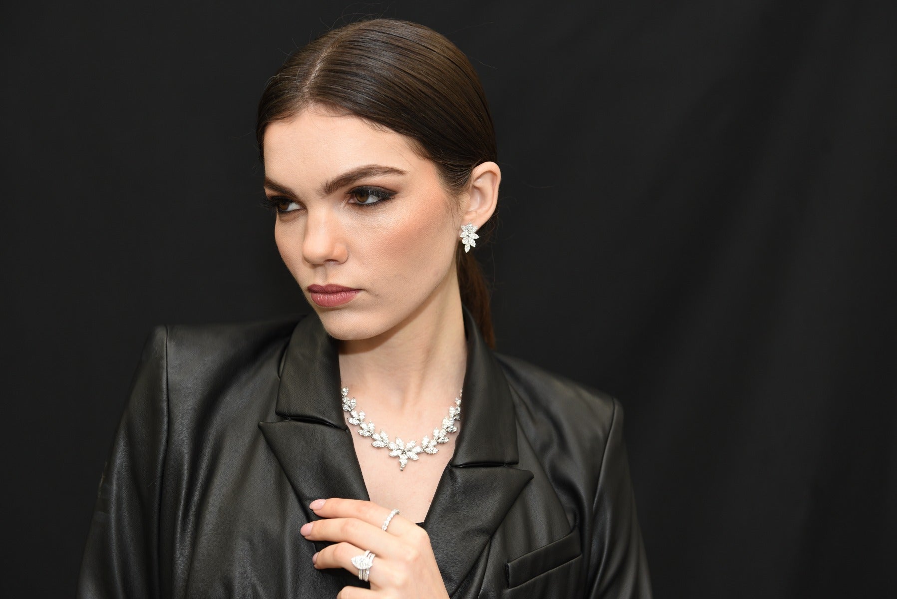 Flower Cluster Statement Earrings - Elgrissy Diamonds