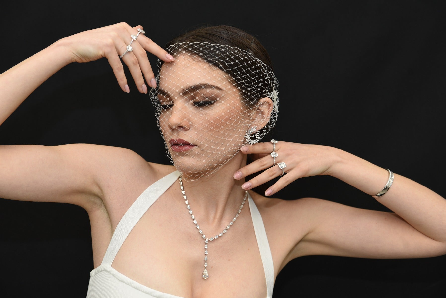 Pavé Leaf Statement Hoop Earrings - Elgrissy Diamonds