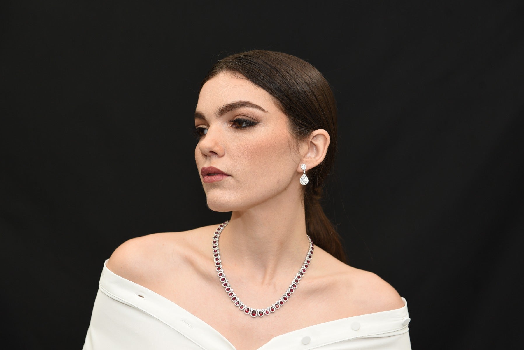 Double Pear Halo Illusion Earrings - Elgrissy Diamonds