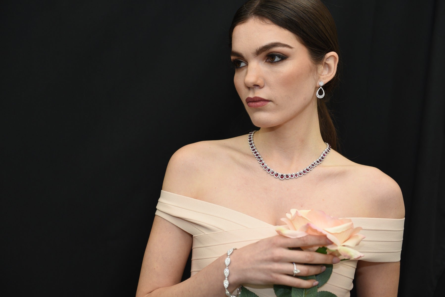 Double Pear Shape Drop Earrings - Elgrissy Diamonds