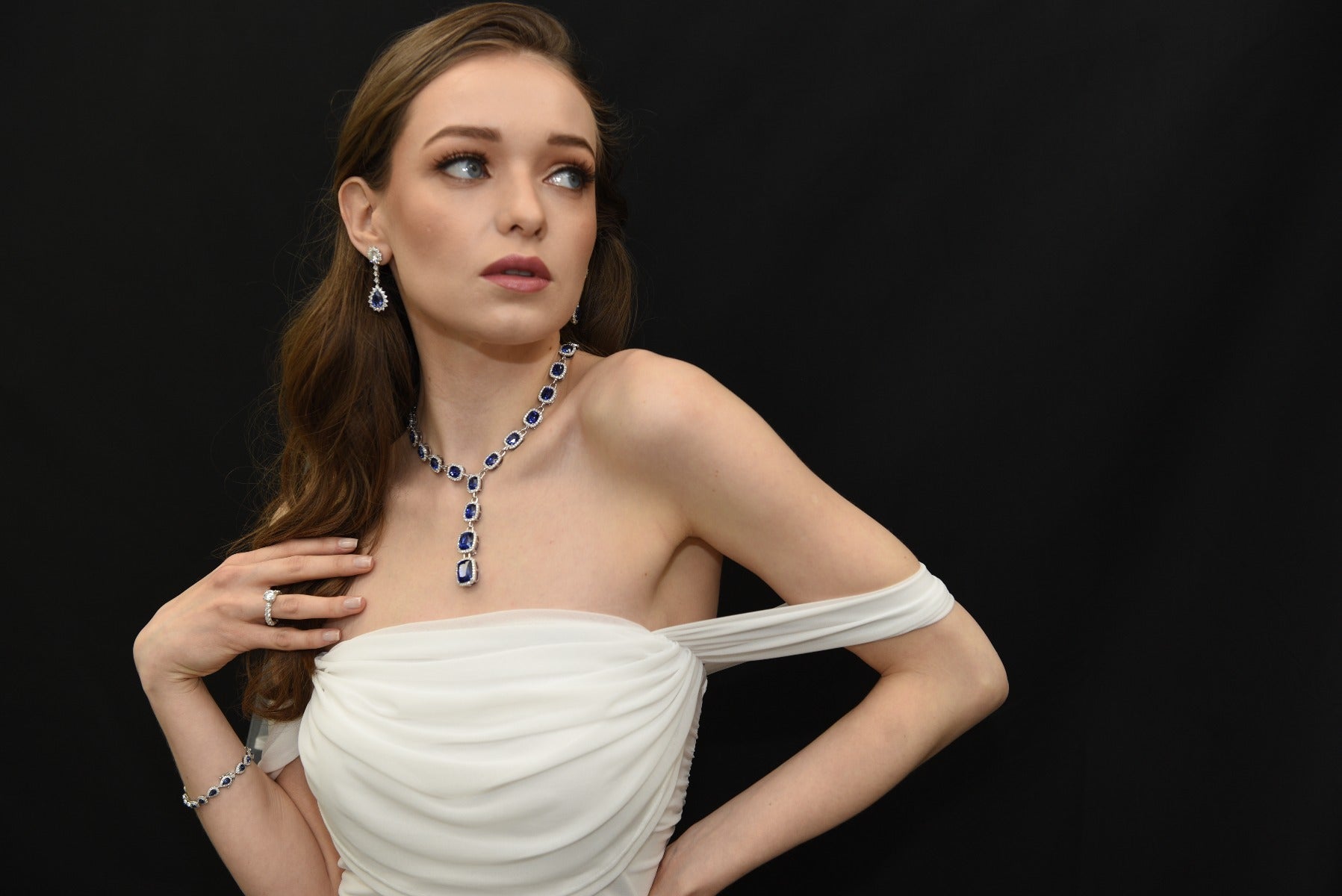 Dazzling Sapphire Diamonds Earrings - Elgrissy Diamonds