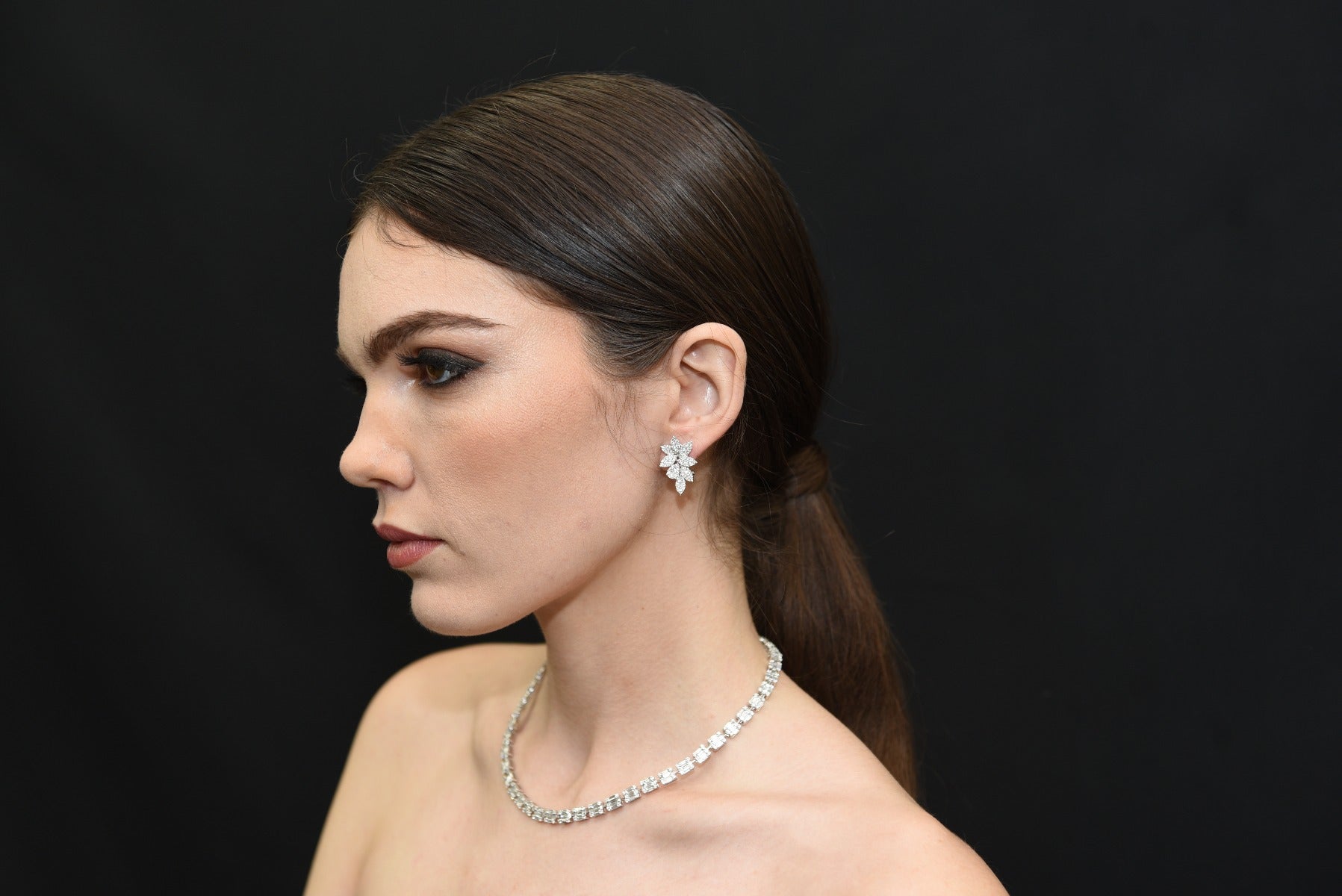 Flower Cluster Statement Earrings - Elgrissy Diamonds