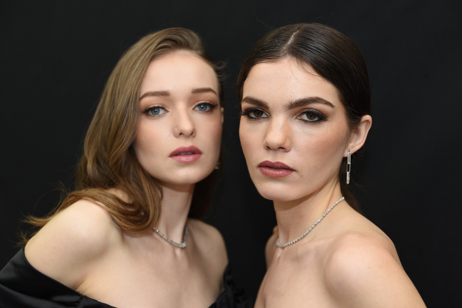 White Gold & Diamonds PaperClip Earrings - Elgrissy Diamonds