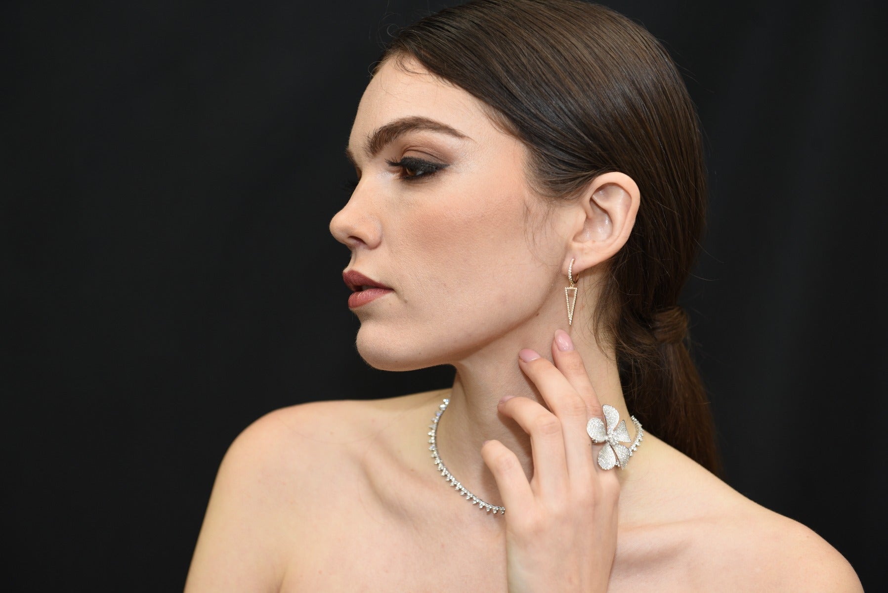 Yellow Gold Geographic Kite Earrings - Elgrissy Diamonds