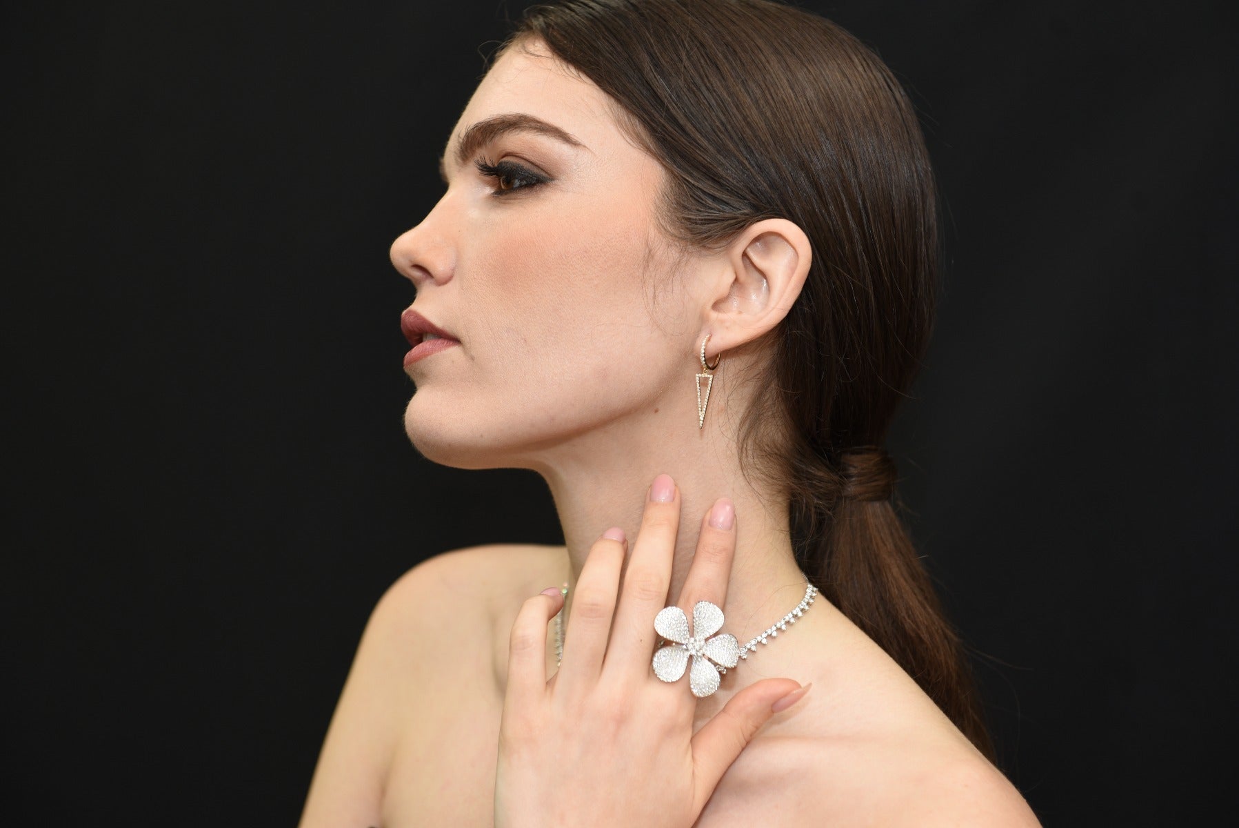 Yellow Gold Geographic Kite Earrings - Elgrissy Diamonds