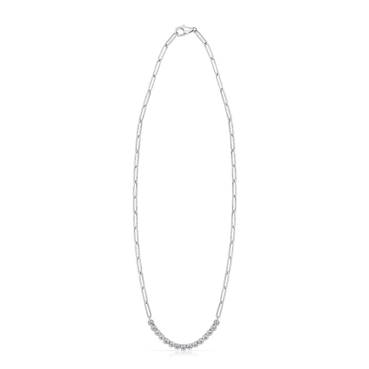 Paper Cip Tennis Necklace - Elgrissy Diamonds