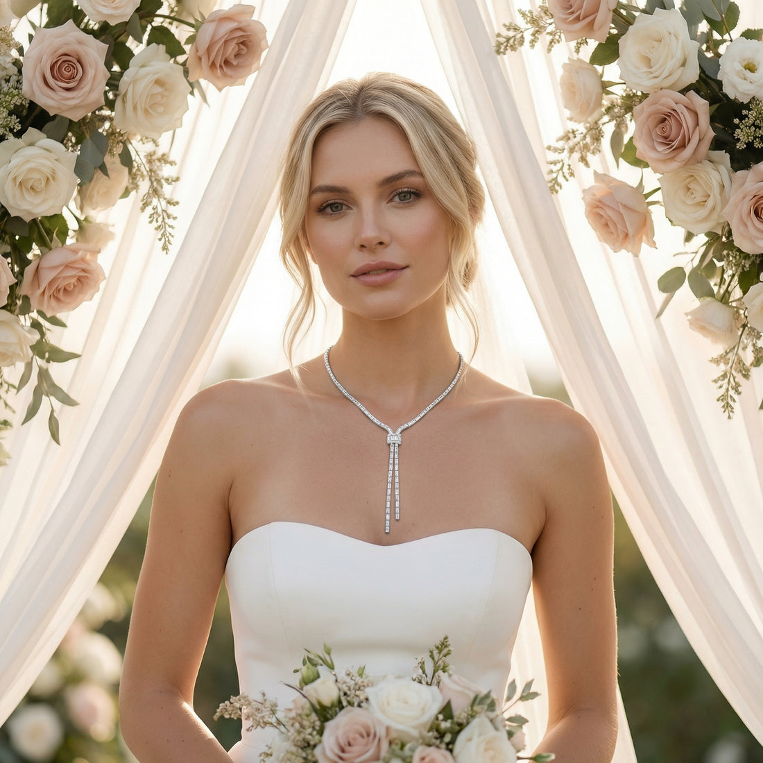 Modern Baguette Lariat Necklace (9.34ct Ct. Tw.) for Rent