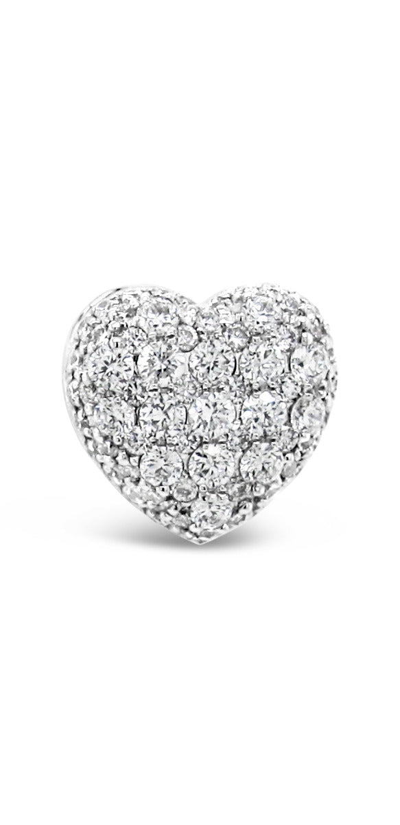 Heart Shape Illusion Stud Earrings - Elgrissy Diamonds