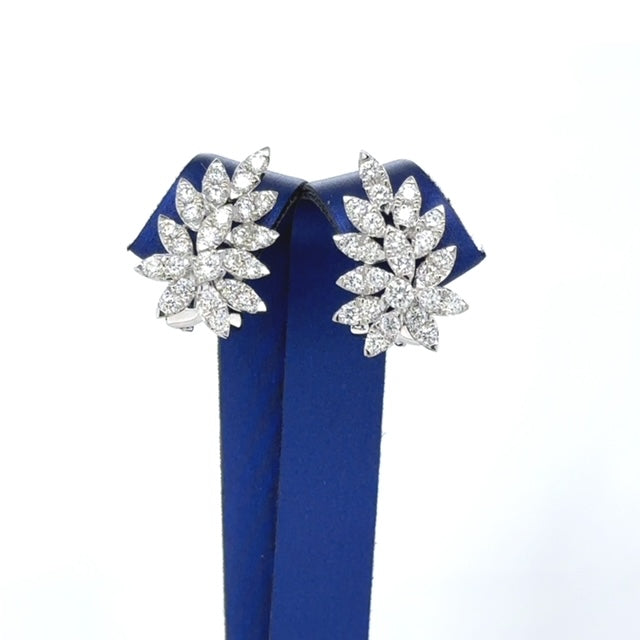 Uptown Flowers Statement Earrings - Elgrissy Diamonds