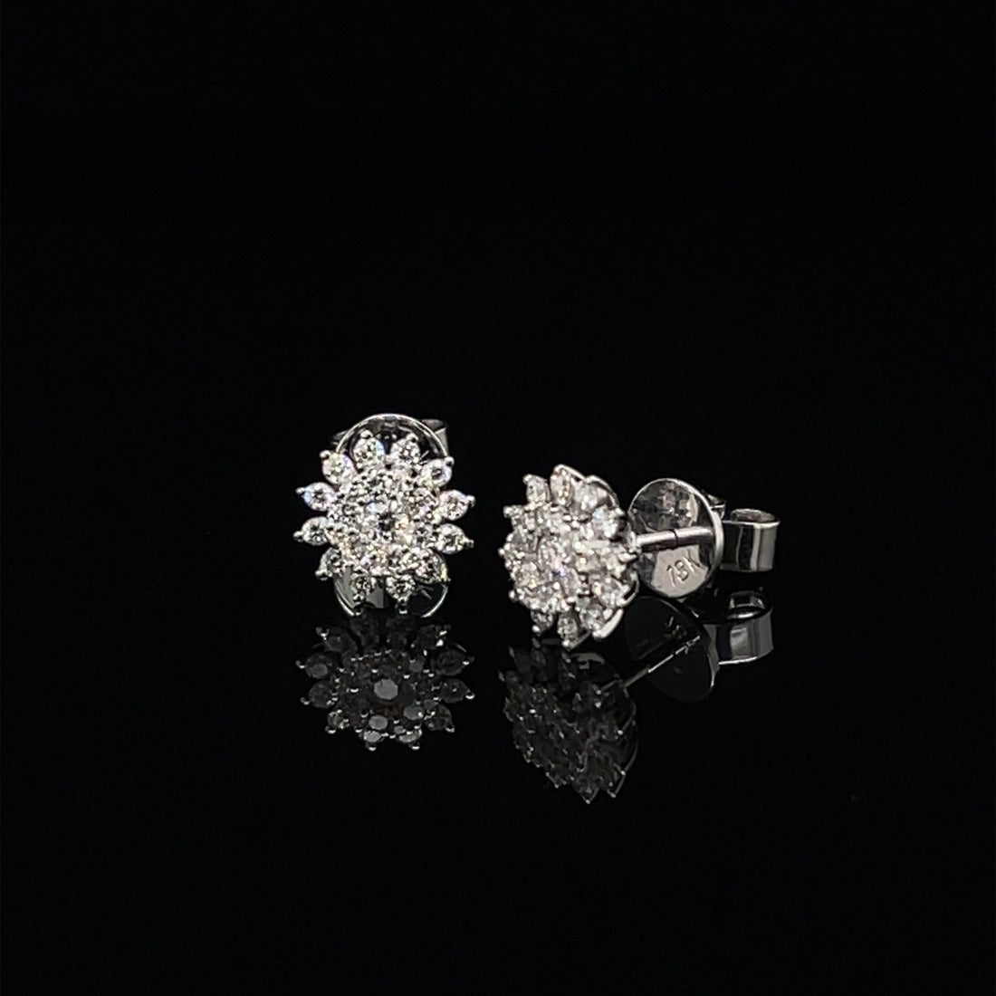 Diamond Sunflower Studs - Elgrissy Diamonds