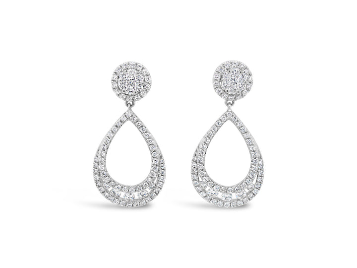 Double Pear Shape Drop Earrings - Elgrissy Diamonds