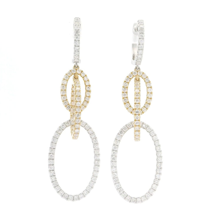 Oval Interlock Drop Earrings - Elgrissy Diamonds