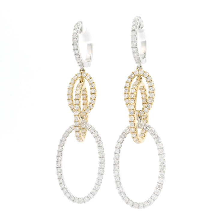 Oval Interlock Drop Earrings - Elgrissy Diamonds