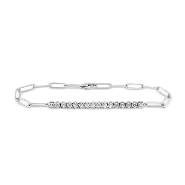 Paper Clip Tennis Bracelet - Elgrissy Diamonds