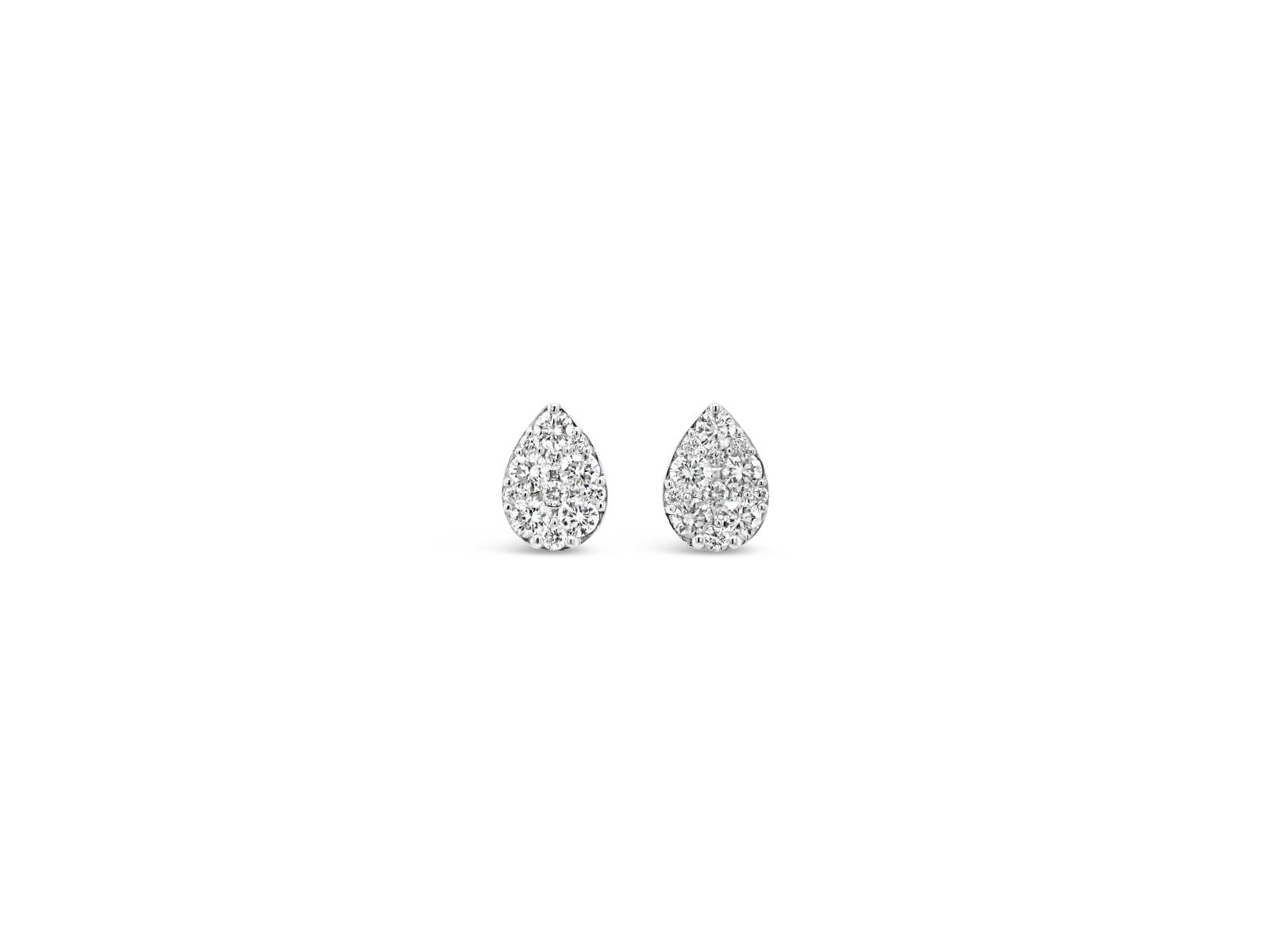 Pear Illusion Diamonds Studs - Elgrissy Diamonds