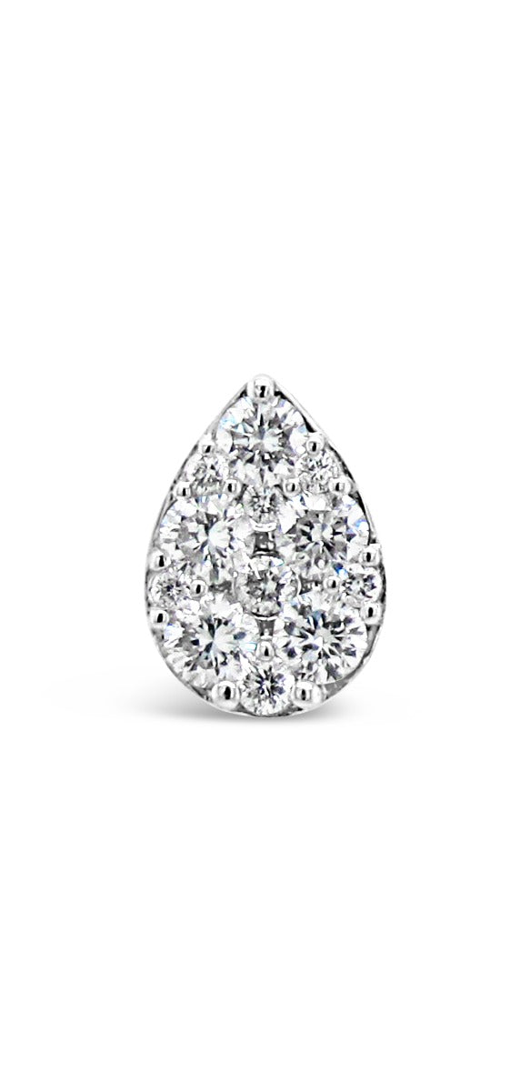 Pear Shaped Illusion Diamond Earrings - Elgrissy Diamonds