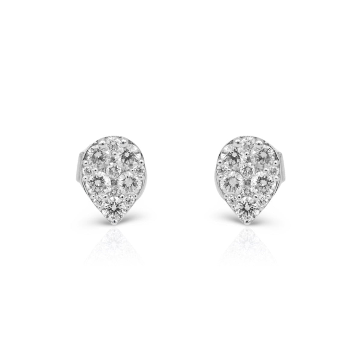 Pear Illusion Diamonds Studs - Elgrissy Diamonds