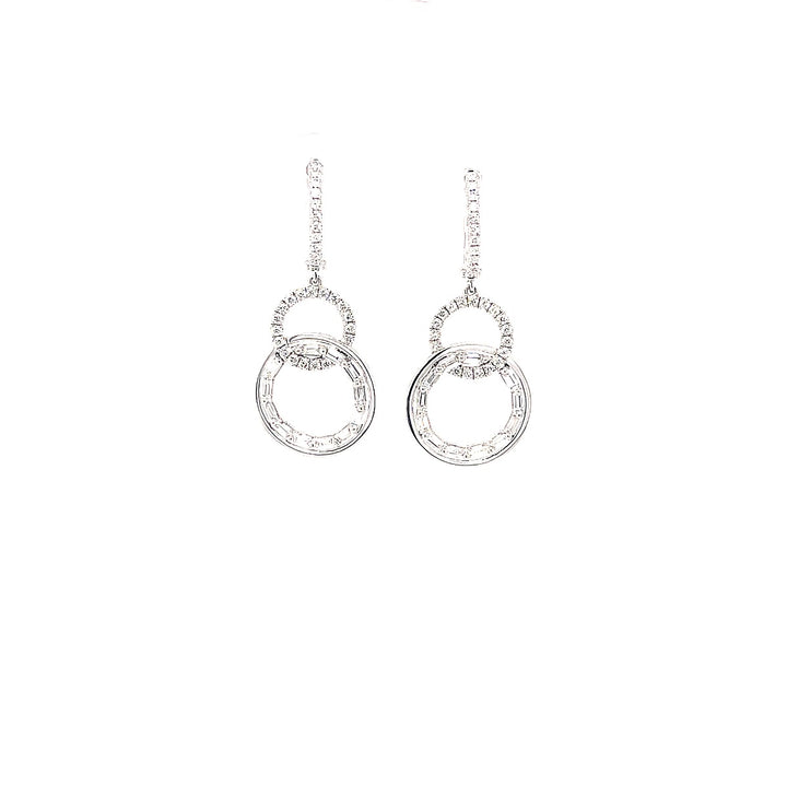 Multi Circle Diamonds Drop Earrings - Elgrissy Diamonds