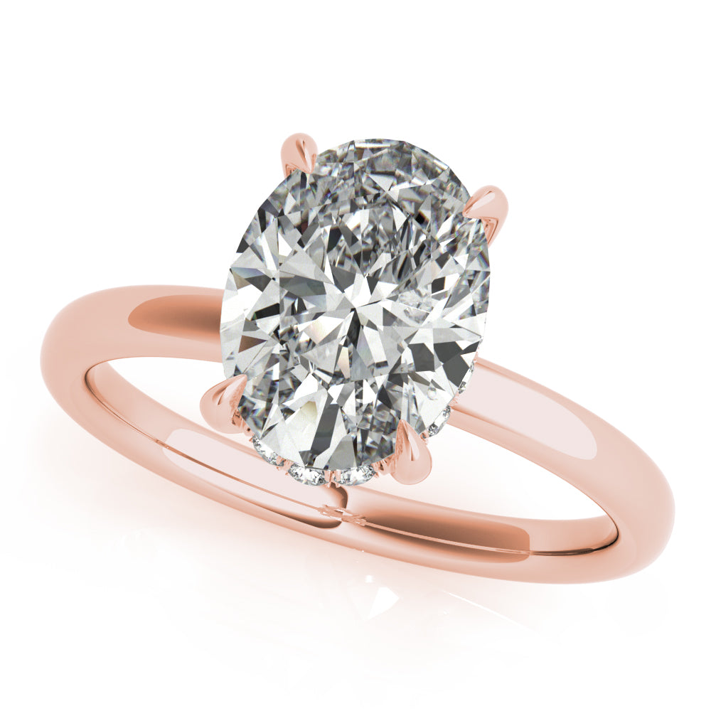 Halo Solitaire Oval - Elgrissy Diamonds